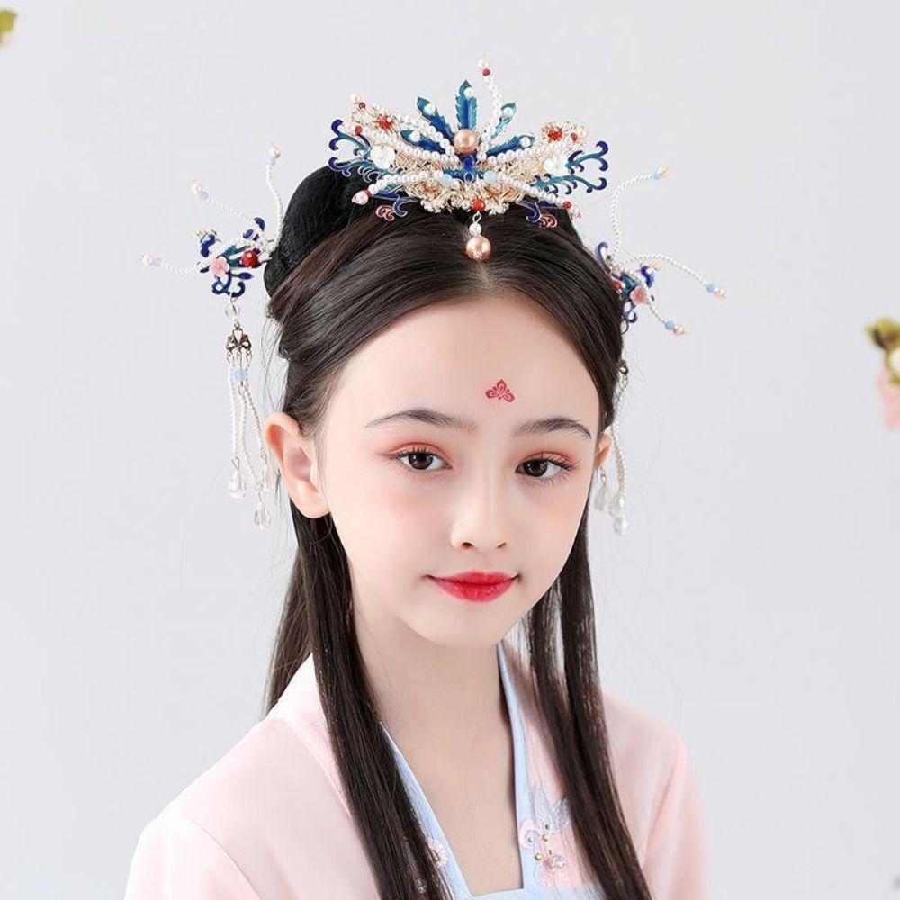 Tassel Hanfu Hair Stick Flower Chinese Style Hairpin Set Antique   Hair Sticks for Long Hair