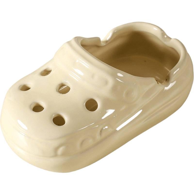 Trendy Ceramic Ashtray for Home & Office - Cute, Anti-Fly Design with Internet Celebrity Style