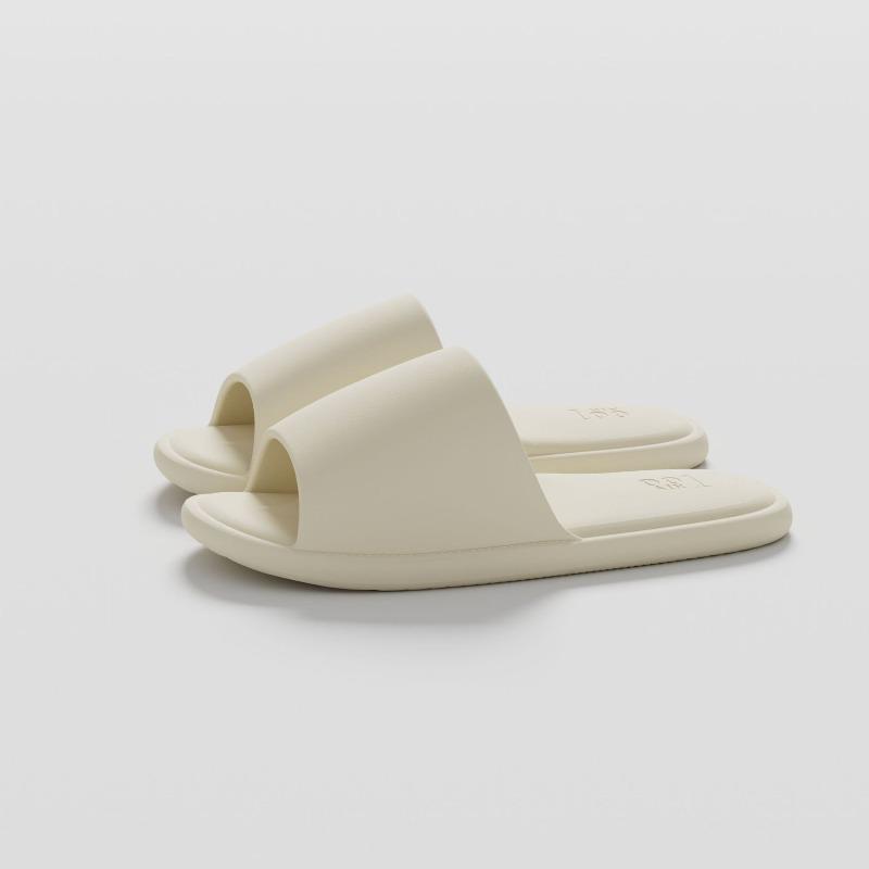 Home cool slippers women's summer indoor floor light and silent silent simple couple one-word slippers men