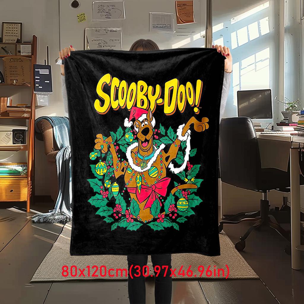 Halloween fantasy comedy adventure cartoon movie Scooby-Doo blanket soft home furnishing nap decoration four seasons warm Sherpa blanket U14