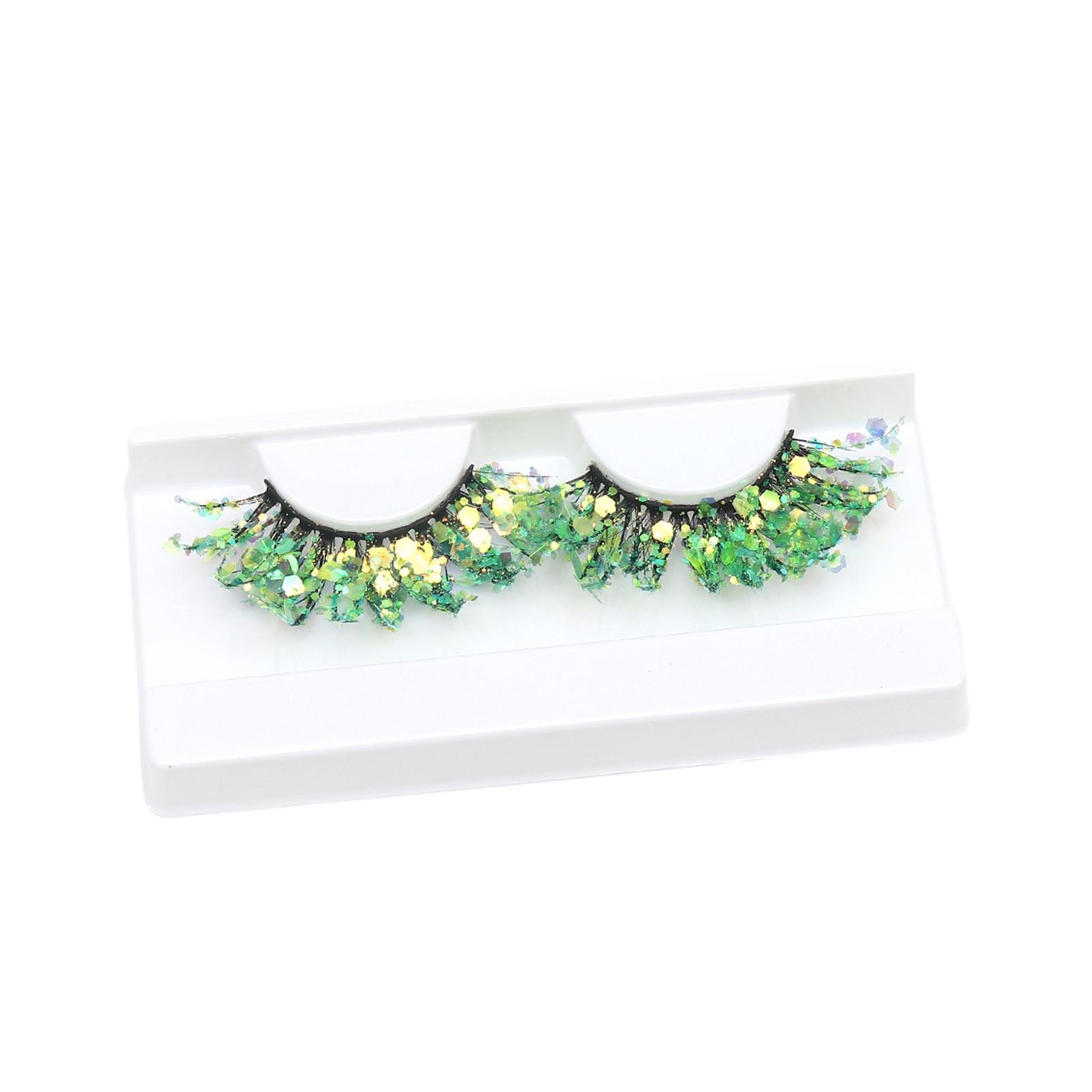 2x многоразовые и моющиеся блестящие ресницы с пайетками для длительного гламура и стойкого ношения