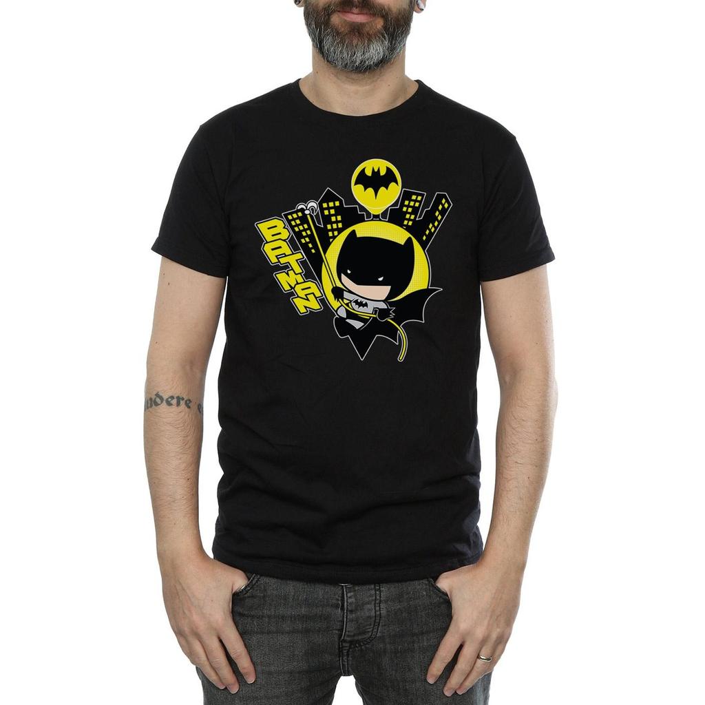 DC Comics Herren Chibi Batman Swinging T-Shirt