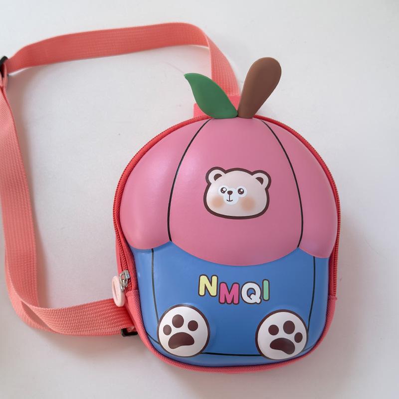 Book bag 2025 new cute apple hard shell baby breast bag handsome boy light shoulder messenger bag