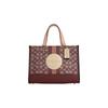 Bolsa Dempsey 30 fecho de fivela patch com logo tecido com couro de vaca Bolsa Tote Bolsa Tote bolsa de compras de ombro cruzada tamanho grande feminina