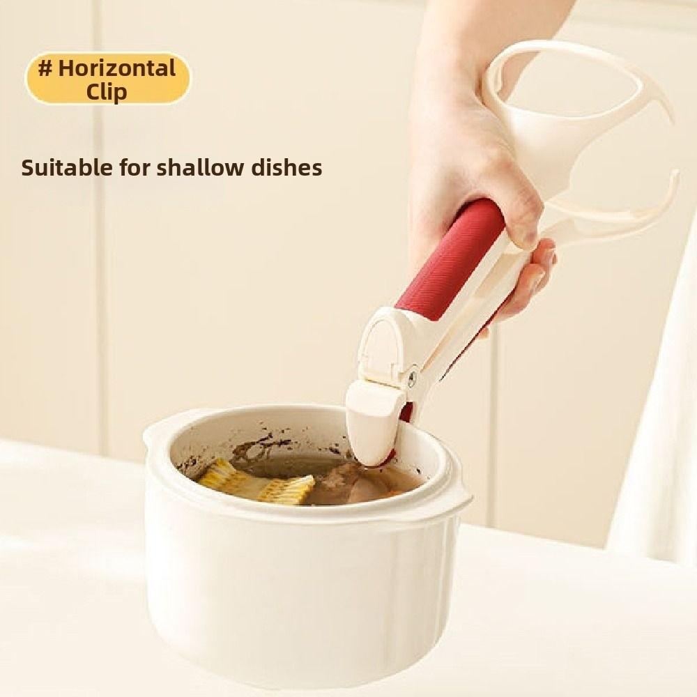 2in1 Anti Scalding Clip Silicone Handle Hot Bowl Gripper Pot Holder Clamp  Steamers Oven