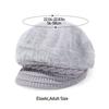 Women Casual Vintage Plush Skullcap Knitted Visor Beret Hat Beanie Hat