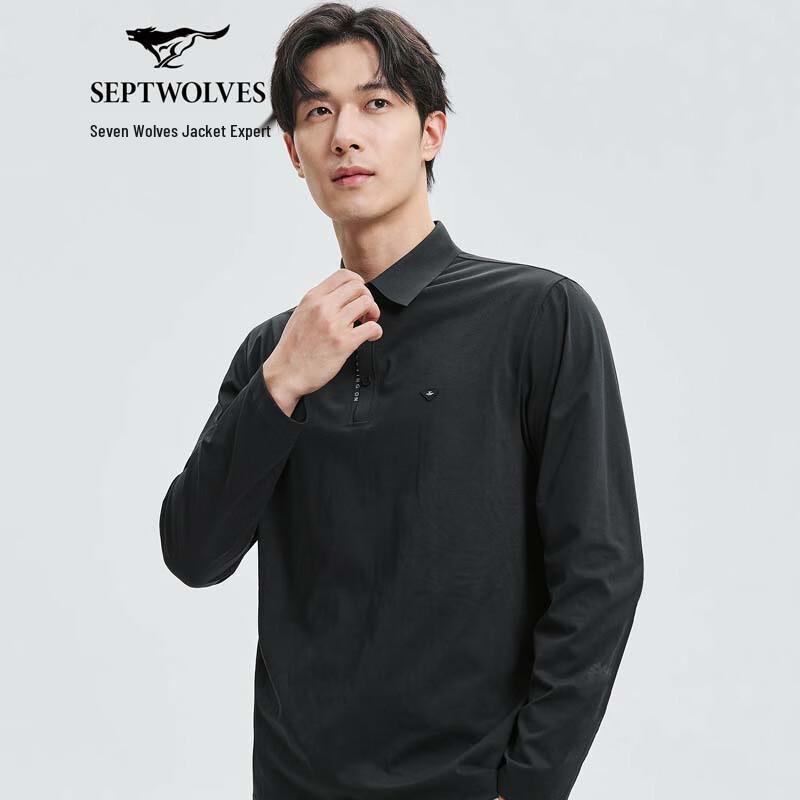 SEPTWOLVES Solona Knit Polo Long Sleeve Tee M