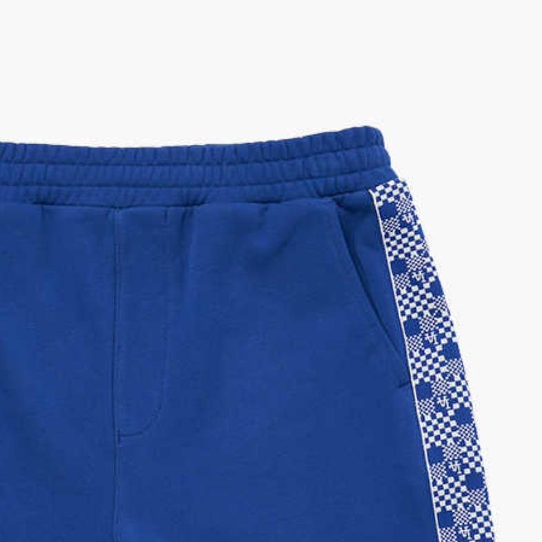 New MLB Los Angeles Dodgers MLB Checkerboard Casual Shorts Unisex Dark Blue 3ASPP0123-07BLD