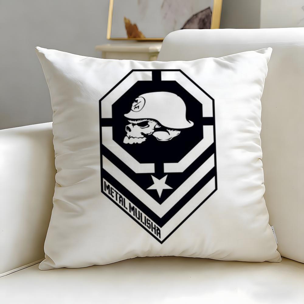 Classic Brand Metal Mulisha Cushion Cover Soft & Easy-Wash Pillow Case – Versatile for Couch, Bed, Travel and Office