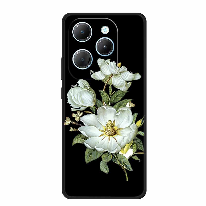 For Infinix Hot 40 Pro Case Hot40 Pro Black Silicone Soft Phone Case For Infinix Hot 40 Pro Back Cover Case 6.78" Cute Cartoon