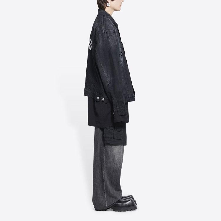 Balenciaga Paris Oversized Denim Jacket 690198TBP479034