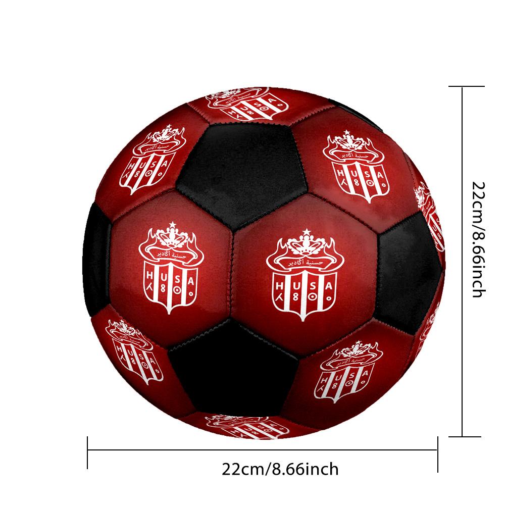Hassania Agadir Indoor Soccer Ball Colorful All Ages Size 5 Machine Stitched PVC Competition Ready Durable High-Bounce