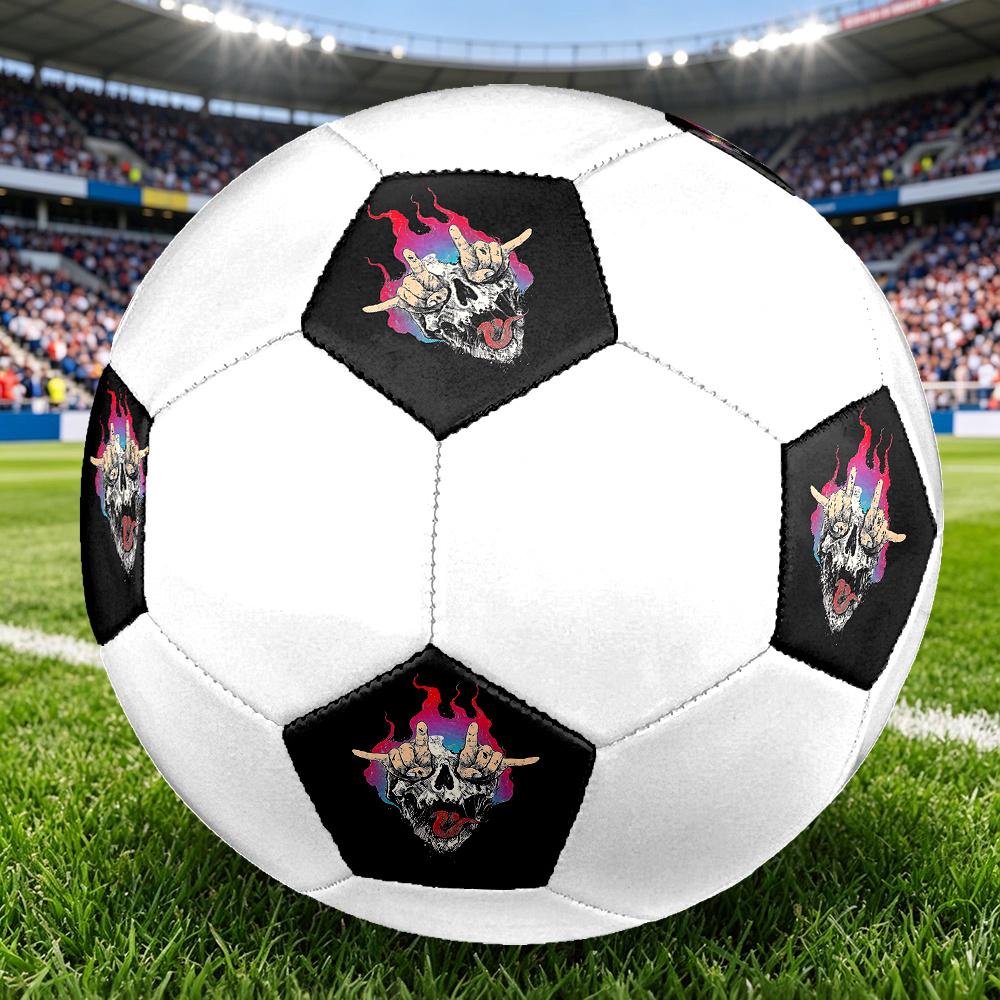 1PC Skull Serpent Flames Soccer Ball Size 5 Football Machine Sewn Indoor/Outdoor Universal Football A81