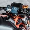 SP Connect Moto Mount Pro Chrome CNC Motorcycle Smartphone Holder with and Adjustable Handlebar Diameter High-Strength 360° Rotation,
