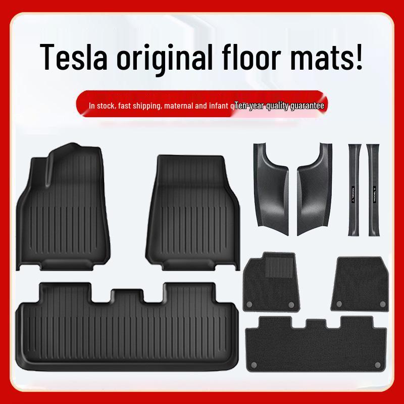 Updated TPE Floor Mats for Tesla Model 3/Y - Full Coverage for Driver's Side