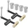 19/20mm Woodworking Adjustable Desktop Clip Fast Fixed Clip Fixture Vise Bench Dog Brake Inserts Workbench with 2 Ratchet Wrench