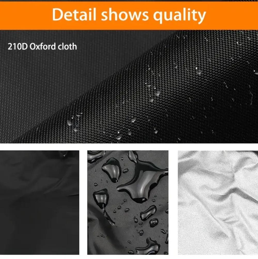 420D Outdoor Prep Table Cover 77x77x64cm Waterproof Dustproof Portable Square Table Cover for Gas Cart