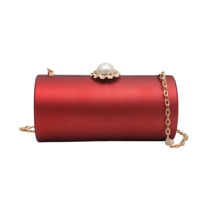 Acrylic cylinder bag 2025 new European and American fashion niche dinner bag women's shoulder chain box bag tide
