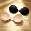 Invisible 5CM Thickened Cup Bra with Breathable Gathering, Transparent Straps, and Seamless Anti-Exposure Design