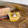 Simple Solid Color Shoulder Crossbody Bag With Lace And Doll Decor For Kindergarten Daily Use