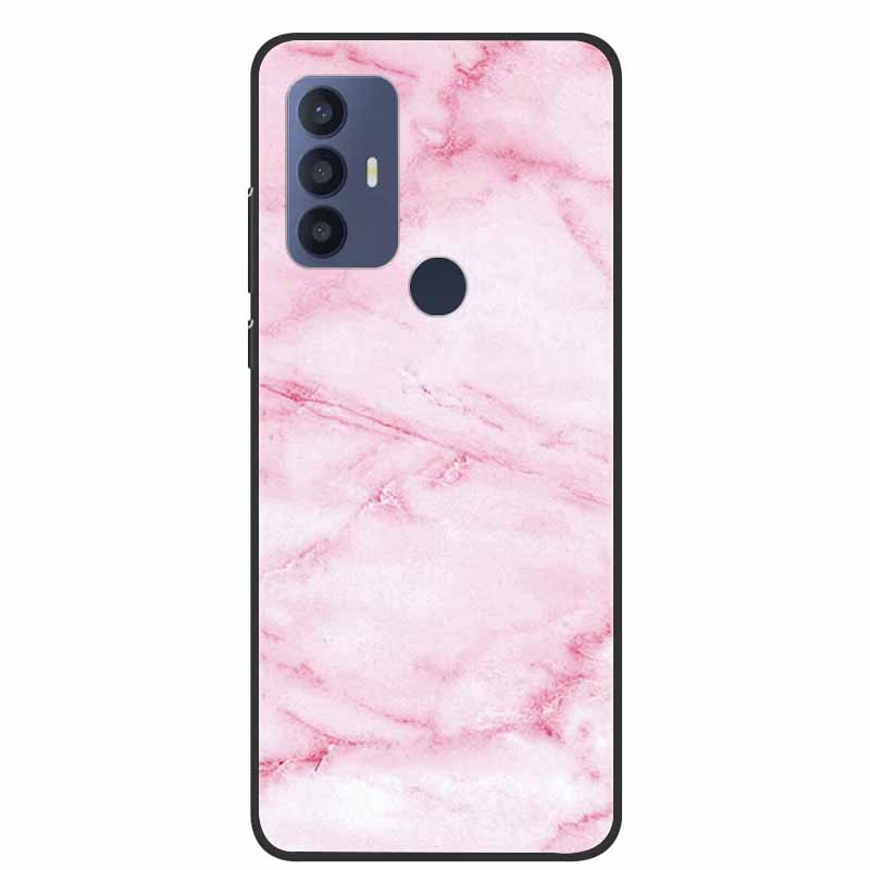 For TCL 30 SE Case Soft Silicone Marble TPU Black Cover for TCL 305 306 30SE 6.52'' Phone Back Cases for TCL30SE 6165H Coque New