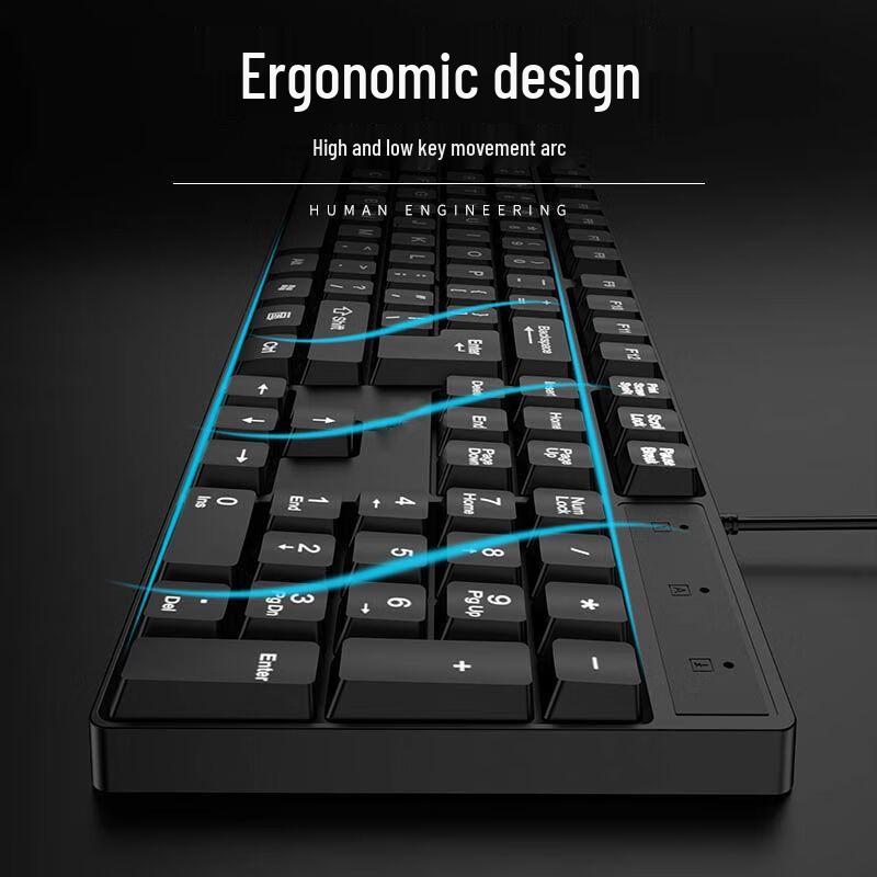 Youshi Wired Office Keyboard and Mouse Combo