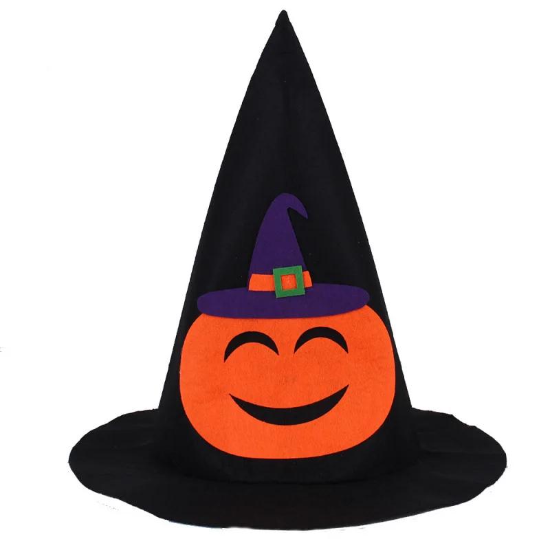 Halloween Witch Hat & Pumpkin Cap Set - Pointed & Round Style Costume Headwear for Ghost Festival Parties & Spooky Performances