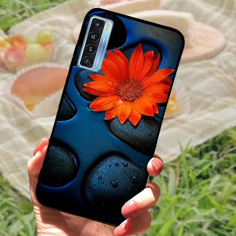 For TCL 20 5G Case Cover For TCL 20L Plus Silicone Soft Marble Black Bumper Funda Coque for TCL 20S 20LPlus TCL20 Protective