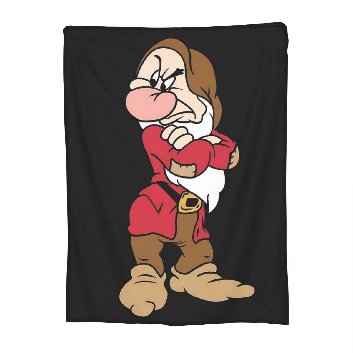 

Grumpy Snow White And The Seven Dwarfs Blanket Flannel Portable Sofa Throw Blankets For Couch Bedding Outdoor Throws Bedspread 30x40in