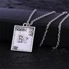 Vintage Breaking Bad Halskette Chemisches Symbol Br Ba Anhänger Brüder Paar Halskette Geschenk für Frauen und Männer Schmuckgeschenke