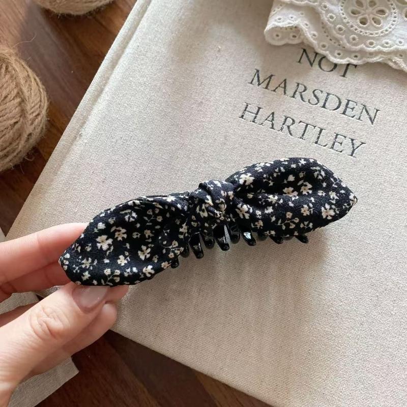 Women's Princess Style Bow Hair Clip Sweet Small Floral Pattern Hair Accessory for Graduation Ceremony Daily Wear