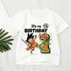 Dragon Ball Goku Anime Number 19 Birthday Print Shortsleeved Top for Children Summer Pure Cotton Breathable Top Birthday Gift