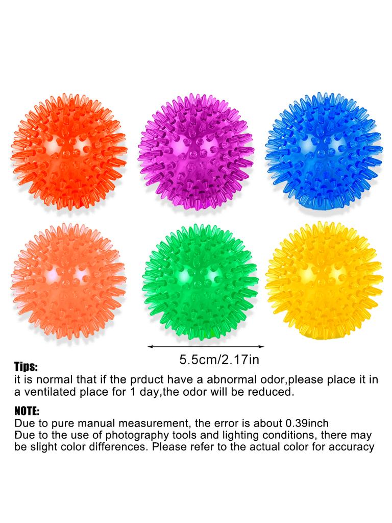 1pc Squeaky Dog Toy Ball (6 Colors), Dog Chew Toy, Aggressive Chewing Teeth Cleaning Toy