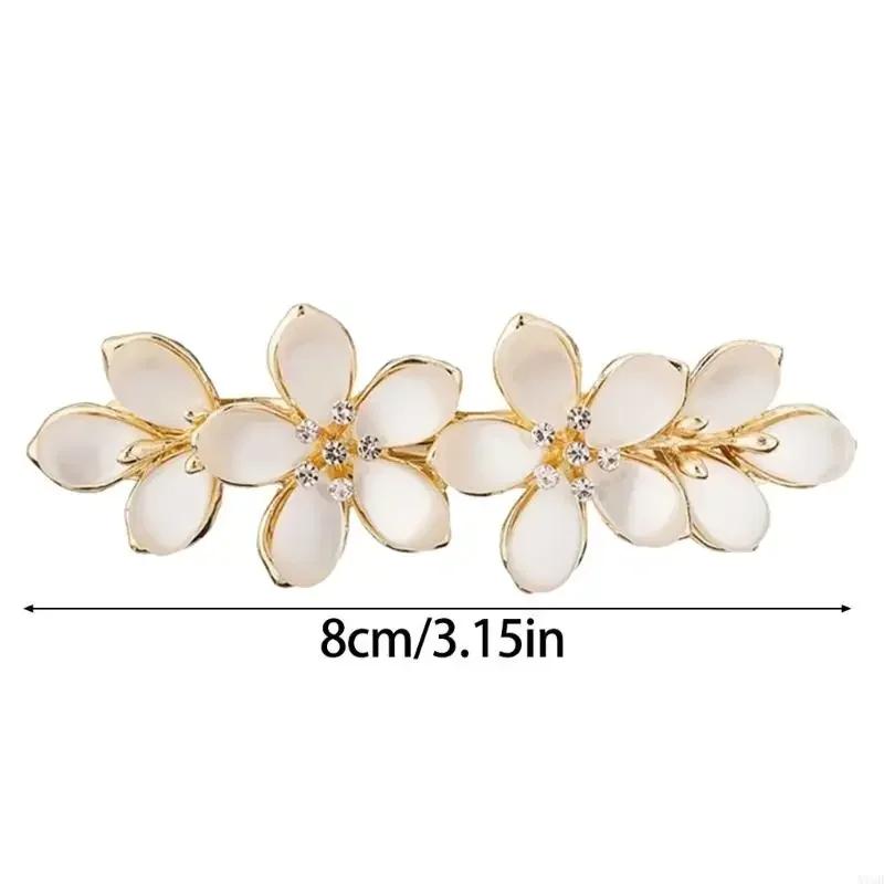 1PC Vintage Floral Rhinestone Hair Clip Suitable All Seasons Perfect for Weddings/Parties Exquisite Styling elegant Versatile