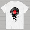 Vinyl-LP Musikplatte Sonnenuntergangsrot Unisex 100% Baumwolle Sommer Lässig Kühl Locker T-Shirt