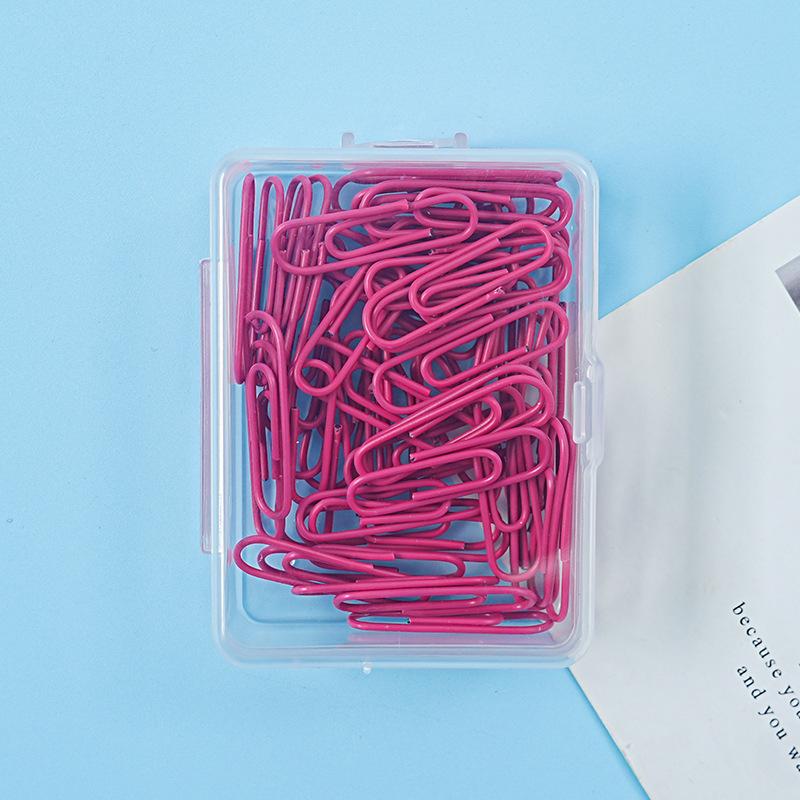 28mm Paperclip Creative Paper Clip Macaron-colored Metal Binding Financial Office Supplies
