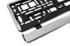 License Plate Frame Silver Flexible AMIO-01163