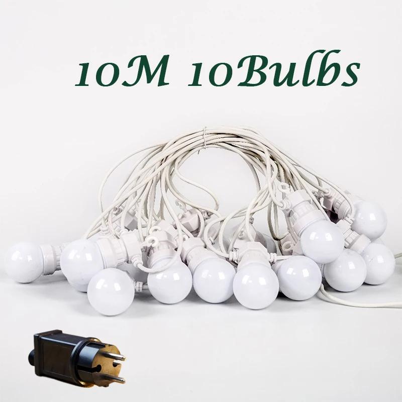 Outdoor LED Garland G50 Globe Light Patio Lighting String Light Bulbs Wedding Party Decoration Tent Plug Power Camp Lighting