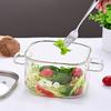 Thickened Borosilicate Heat Resistant Glass Pot Electric Stove Open Flame Cooking Dual Handle Health Glass Pot For Soup Noodles