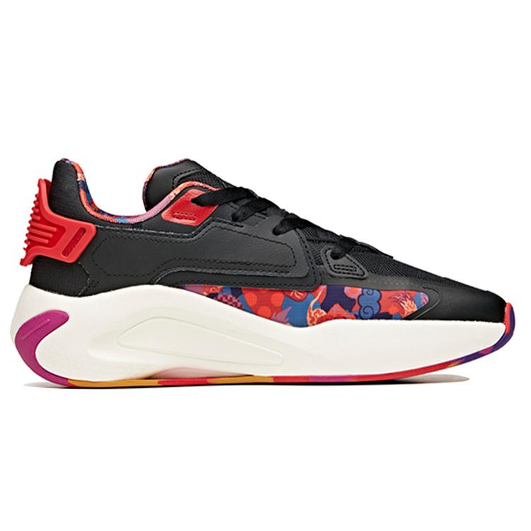 Anta Life Collection Super Body Slip Resistant Abrasion Resistant Low top Skateboard Shoes Men's Black Red 112118083-4