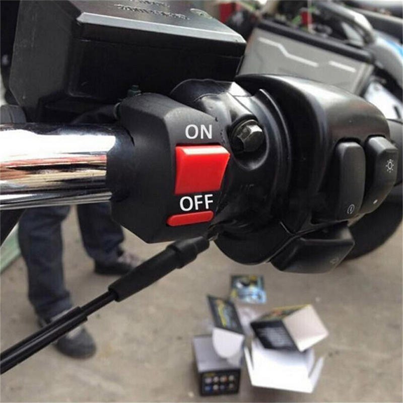 Motorcycle Atv Bike Handlebar Accident Hazard Light On/Off Kill Switch Button Fu