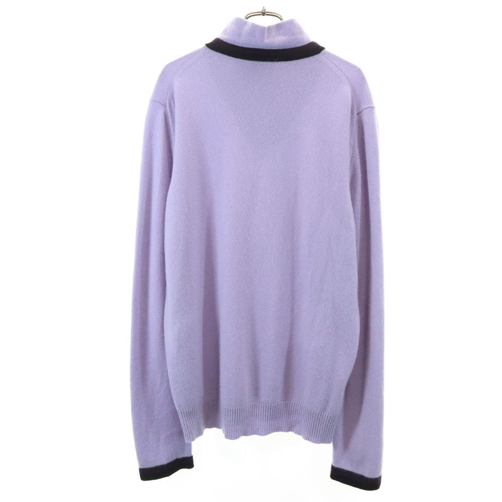 HERMES Made in Italy 100% cashmere Long sleeve Half zip knit L sweater Men's Used