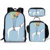 Classic Novelty Funny Cool Grehoud 3D Print 3pcs/Set pupil School Bags Laptop Daypack Backpack Lunch bag Pencil Case