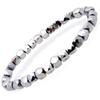 [GOLD STONE] Genuine Terahertz Stone Bracelet, Square Cut 6mm, Sparkling, Stylish, High Purity, Mirror Finish, Power Stone, Natural Stone, Terahertz W