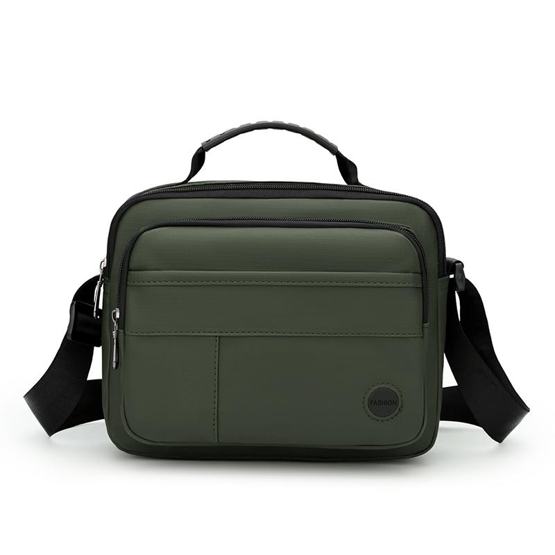 Men's Business Document Bag Lightweight Large Capacity Multi-Compartment Crossbody Bag Commuter Shoulder Bag