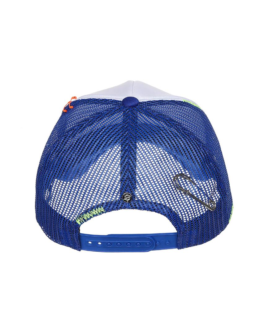 BLACKBLOND Vividi Uncover Colors Logo Trucker Mesh Cap (Blue)