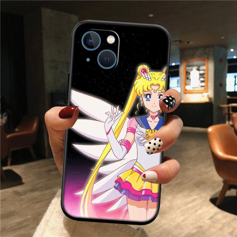 TR34 S-Sailors Art M-Moon Shell Phone Case for Samsung Galaxy S20 S21 S22 Ultra FE Plus A21S A22 A24 A25 A26 A30 A30S A31