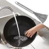 21cm Stainless Steel Pot Pans Scrubber Brush Long Handle Multifunctional Cleaning Brush Hanging Washing Tool for Kitchen Sink