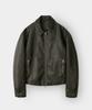 Indust Vtg Washed Leather Jacket_Dark Brown
