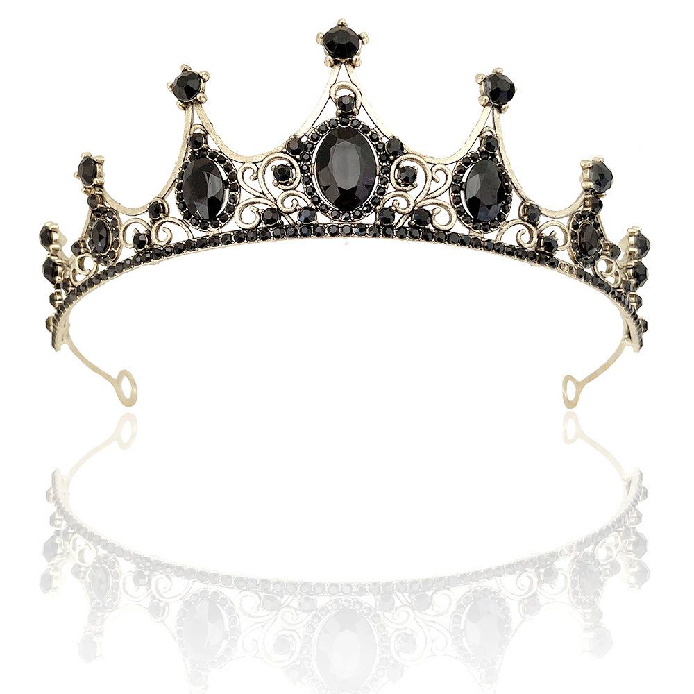 Halloween Black Big Crown Dress Headdress Dinner Hair Accessories Photo Photo Crown Wedding Photo Accessories